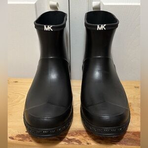 Michael Kors Black Mac PVC Rain Bootie